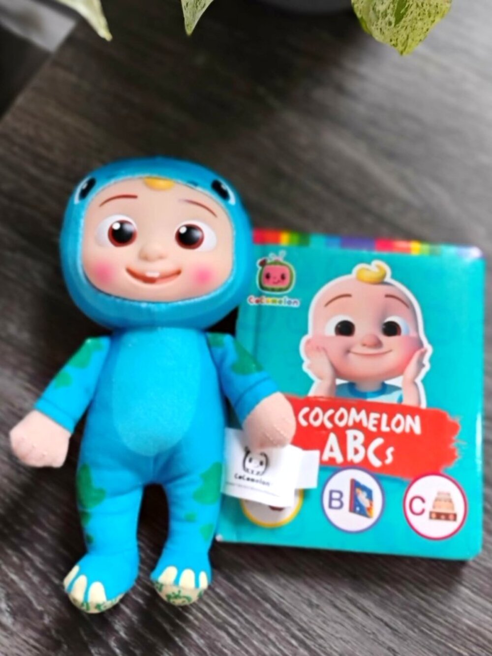 CoComelon 8 inch JJ Dino Little Plush with ABC's Book
